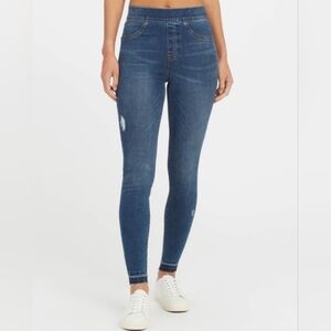 🌷SPANX Dark Blue High-Rise Skinny Jeans🌷size:L